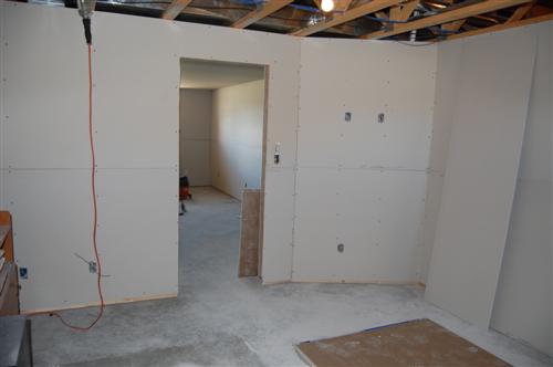 Drywall up, ready to be mud & taped